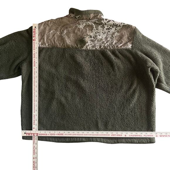 RealTree Mens Green Sherpa Fleece Pullover SIZE XL - Picture 2 of 8